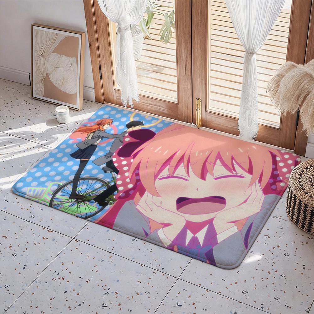 Anime M Monthly Girls' Nozaki kun Floor Mat Eco Flannel Doormat Non Slip Odorless Indoor Floor Rug Soft Short Plush Home Mat