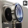 Metal Camera Lens Protector for iPhone 15 Pro Max [Keep Lens Original Design] 9H Tempered Glass Camera Cover for iPhone 15 Pro