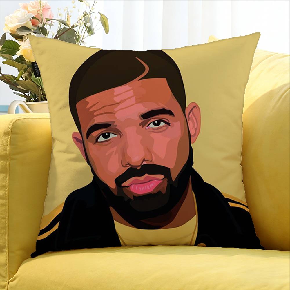 Rapper D-Drake World Various Sizes Square Pillow Case For Car Home Bedchamber Decor