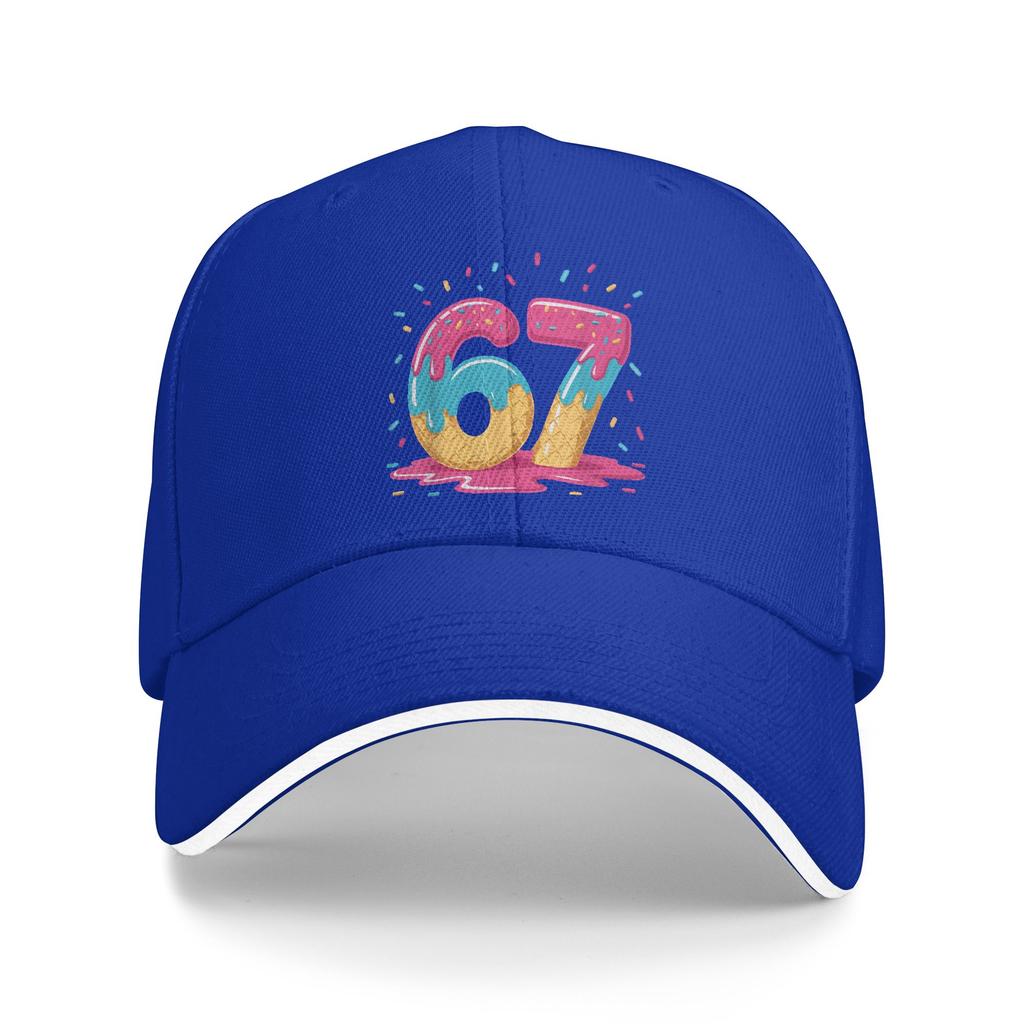 67 Ice Cream Drip Meme Six Seven Gen Alpha Slang Sun Baseball Cap Summer Unisex Design Hip Hop Hats Fashion Outdoor Snapback Cap