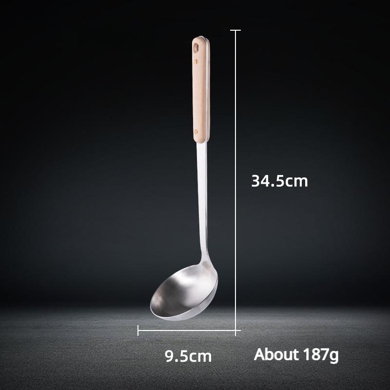 HANYANG Лопатка из нержавеющей стали, кухонная утварь, лопаточка с деревянной ручкой, кухонная лопатка