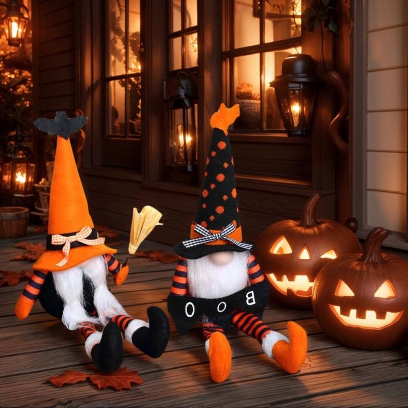 Soft Plush Long Legged Gnomes Figure Doll Halloween Decoration Stuffed Dwarf Elf Ornament For Shelf Desk Party Themes