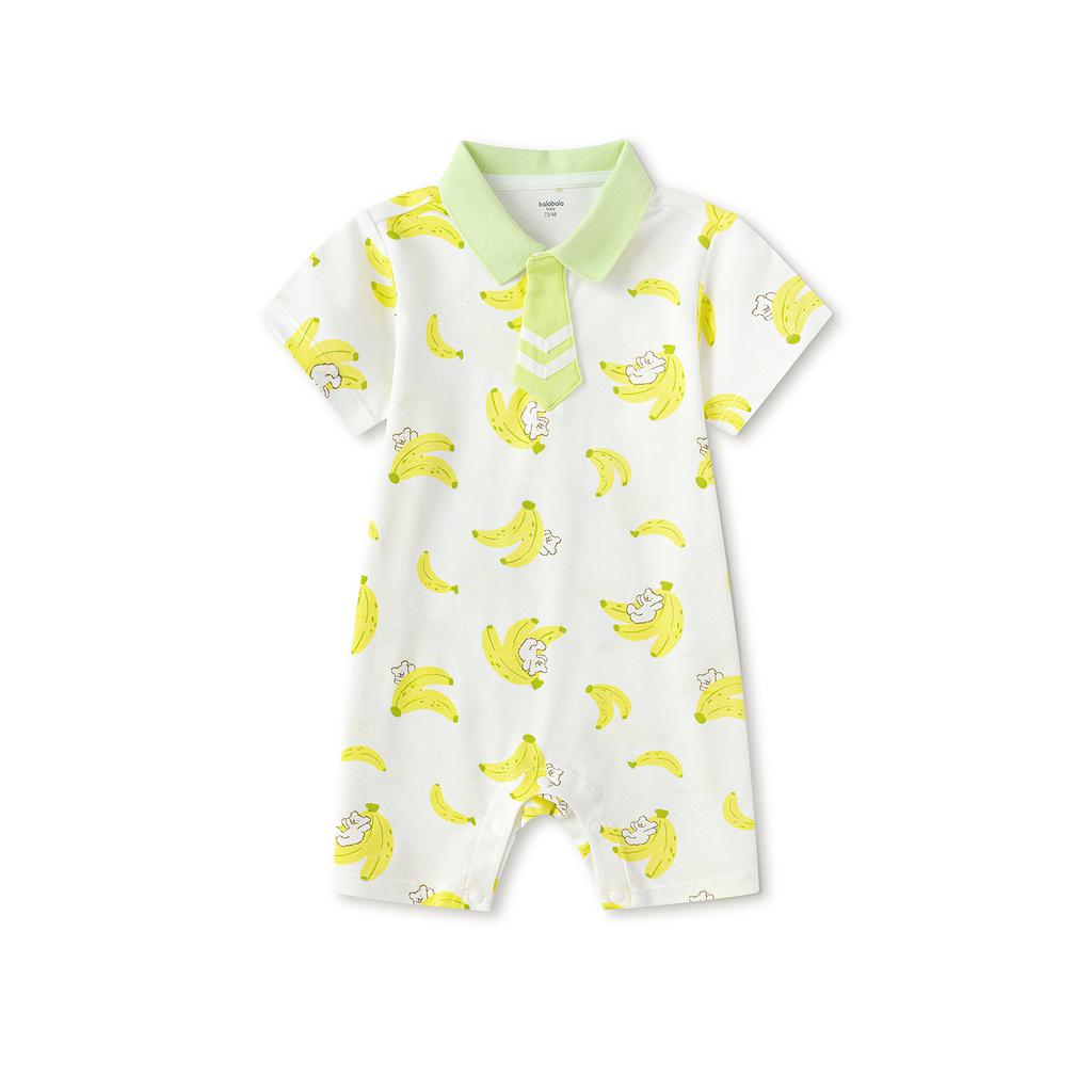 Balabala Jumpsuit Baby Polo Collar Gentleman Style
