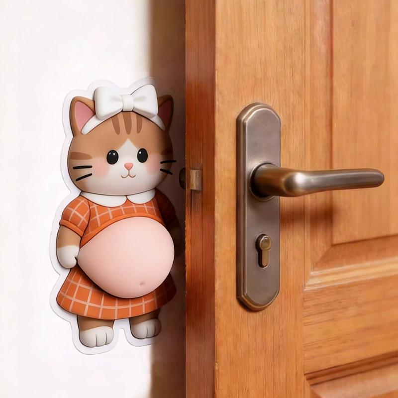 3D Наклейки от столкновений с толстым псом Чай, милый котенок для DIY, мягкий силикон, самоклеящиеся наклейки, детская игрушка, подарок на день рождения