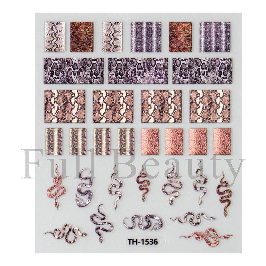 Nail Art Sticker, European And American Style Snake Year Cartoon Snake Pattern Small Spirit Snake Thin Tough Adhesive Nail Sticker