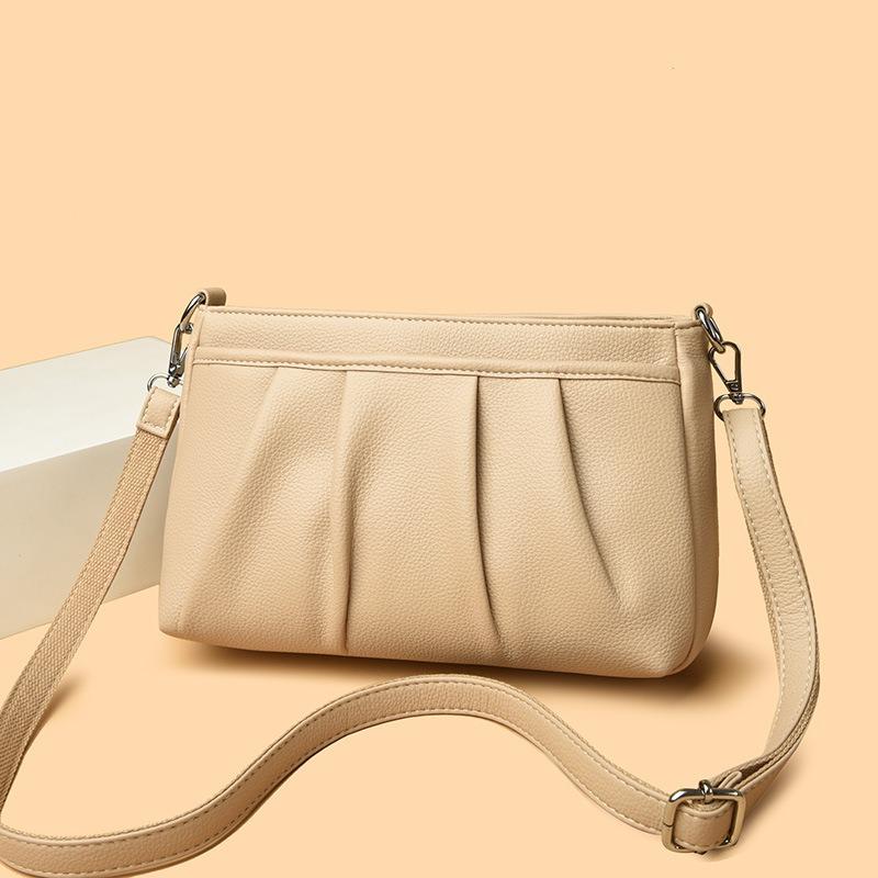 Новая плиссированная маленькая квадратная сумка женская модная простая повседневная подмышечная наплечная сумка ретро-текстура мессенджер сумка для мамы