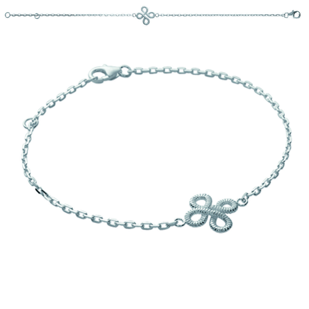 Les Trésors De Lily [J0836] - Silver Bracelet 'Choréographie' Silver (rhodium-plated) - 12 Mm