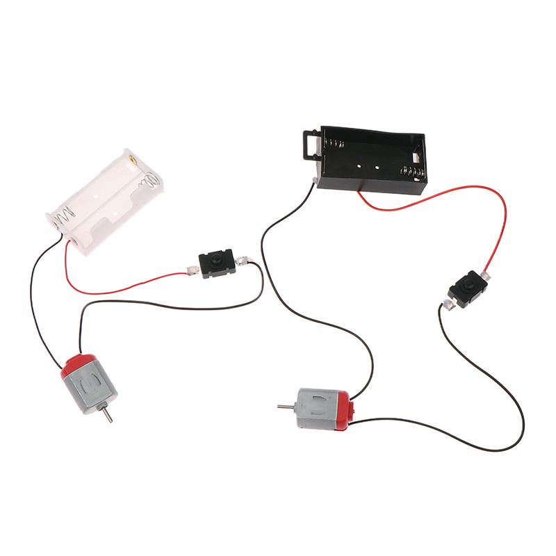 130 Motor Kit With 2xAA Battery Storage Case And Switch 16500 RPM Mini DIY Electronic Motor Circuit Models Kit