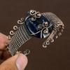Sodalite Handmade Copper Wire Wrap Bangle Adjustable q8A16