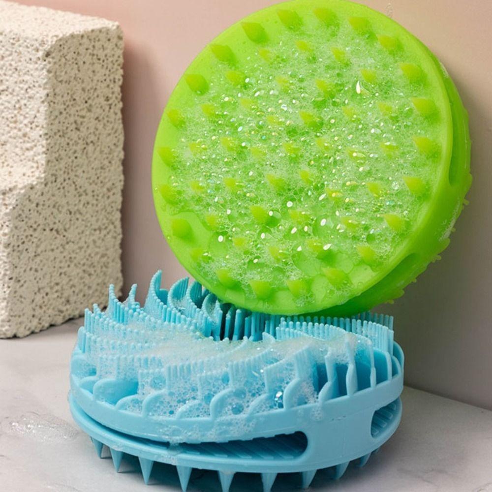 Massage Soft Bristle Shower Brush Double-sided Bath Brush Body Shampoo Brush For Exfoliation