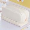 Large-Capacity 4 Compartments Pencil Case Minimalist Portable Handle Storage Pouch  Student