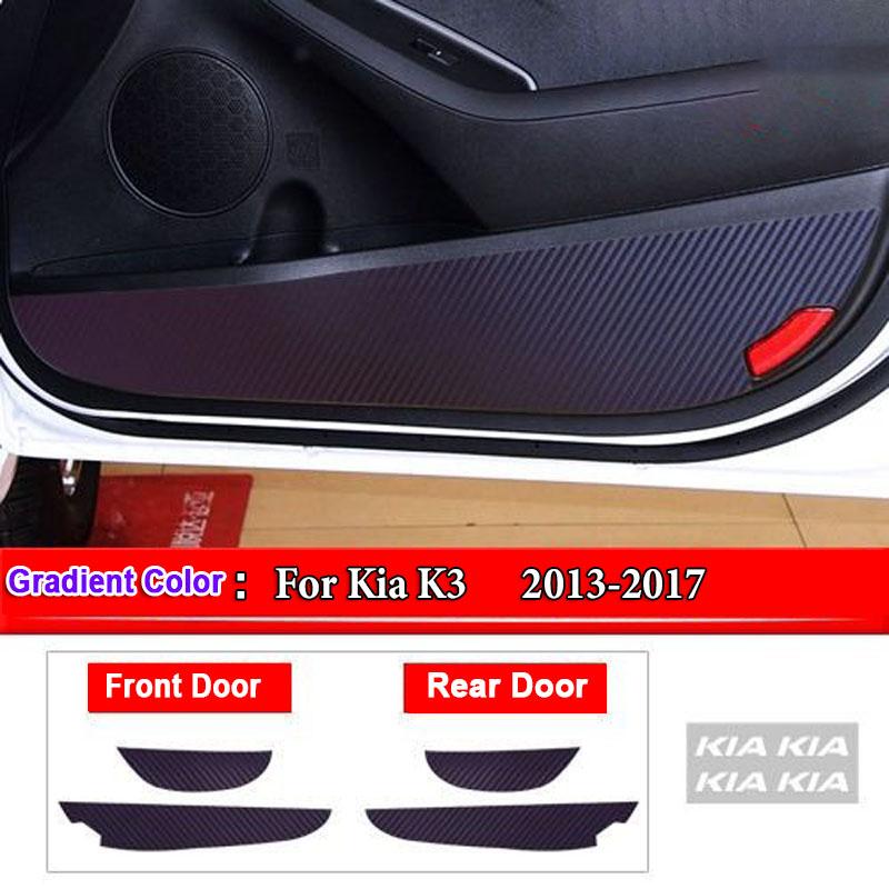 Для Kia Sportage K2 K3 K4 KX3 K5 KX5 KX7 Автомобильные Внутренние Накладки на Дверь Против Загрязнения Узором под Углеродное Волокно Наклейки Защитные Аксессуары