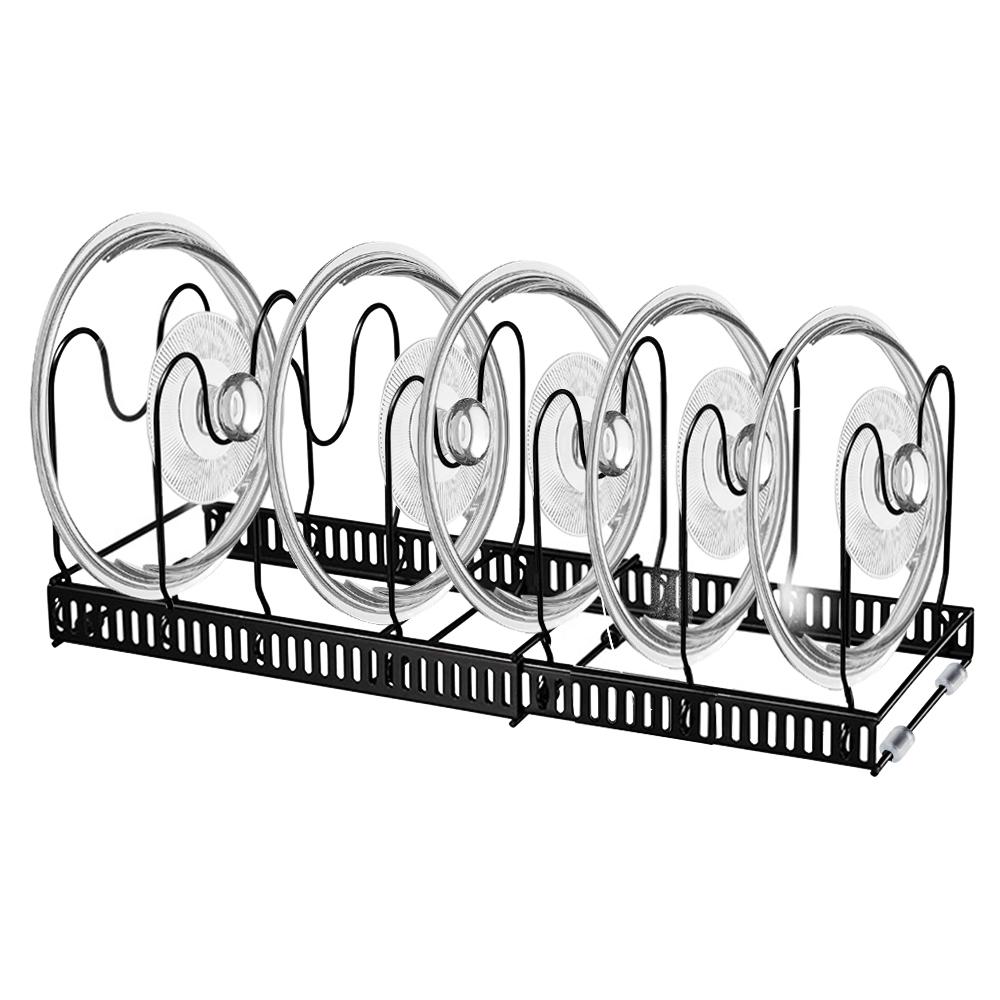 Многофункциональный органайзер для хранения кастрюль и сковородок, кухонные принадлежности, регулируемая полка для хранения посуды, полка для сушки мисок и тарелок