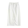 Three-proof White Tennis Denim Skirt for Women, Summer High Waist, Slim Small A-line Skirt Midi Skirt Denim Skirt