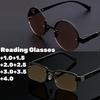 Модные круглые и квадратные очки для чтения с хрустальной оправой, мужские очки для пресбиопии с линзами высокой четкости, ретро очки против усталости +2.0+3.0