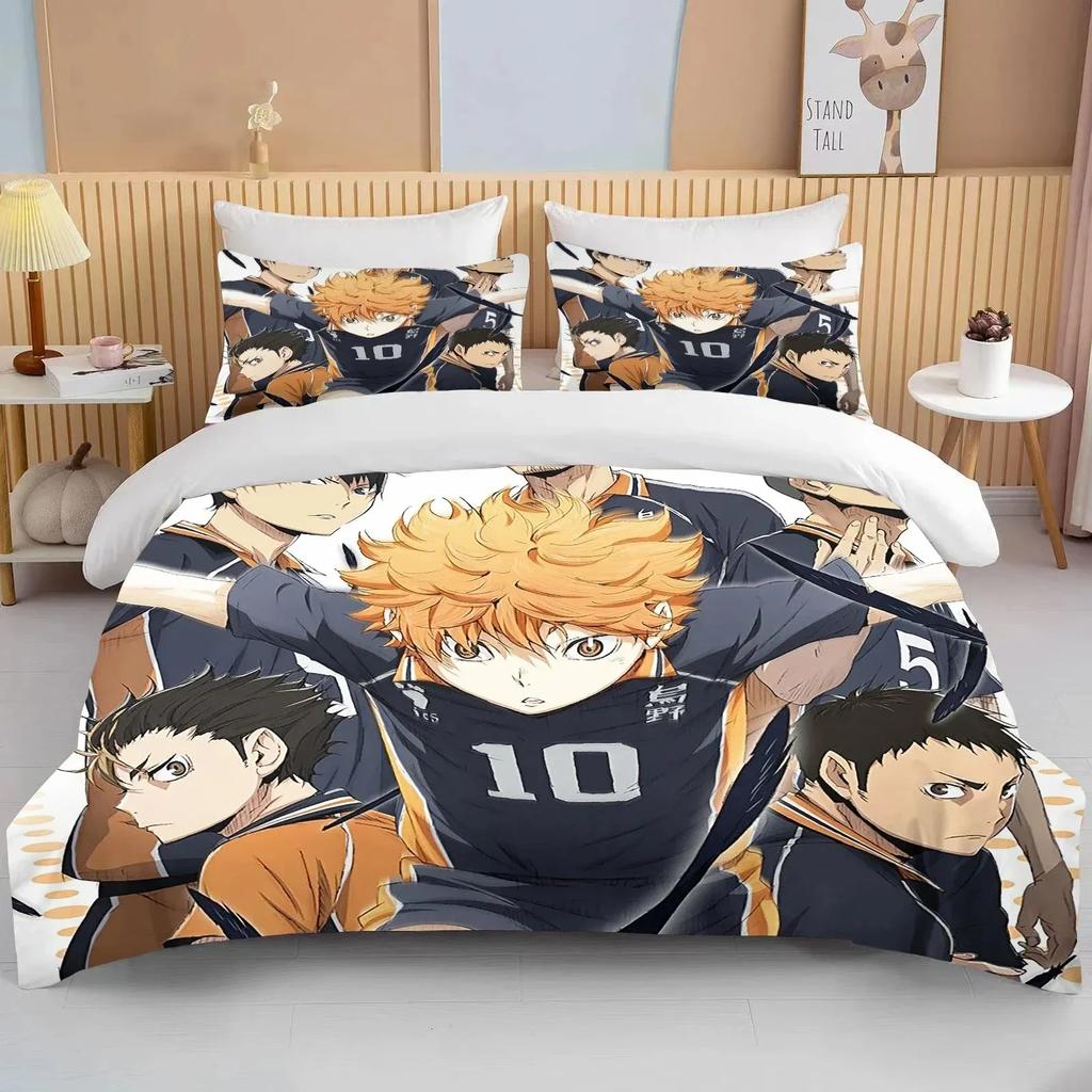 Одеяло Новые 3D Комплекты Постельного Белья Haikyuu Мультяшное Одеяло Постель Аниме Наволочки Комплекты Постельного Белья для Взрослых и Детей Домашний Текстиль