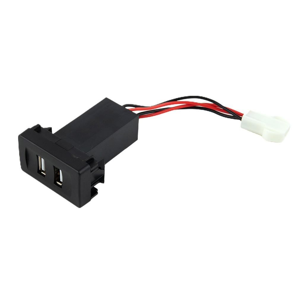 2.1A USB Автомобильное зарядное устройство с двумя USB-портами, встроенная розетка для транспорта T4