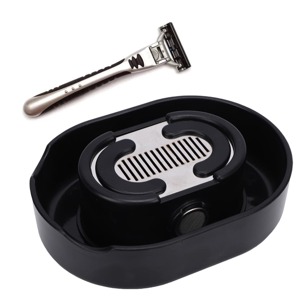 Rinser Manual Push Type Cleaner for Beard Shaving No Electricity Required Black