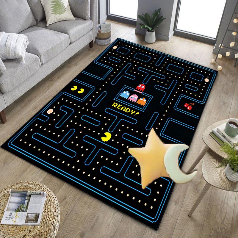 Pac game Adventure Office Rug Chair Mat, Game Carpet, Suitable for Front Door, Bedroom, Living Room, Desk, Holiday Gift