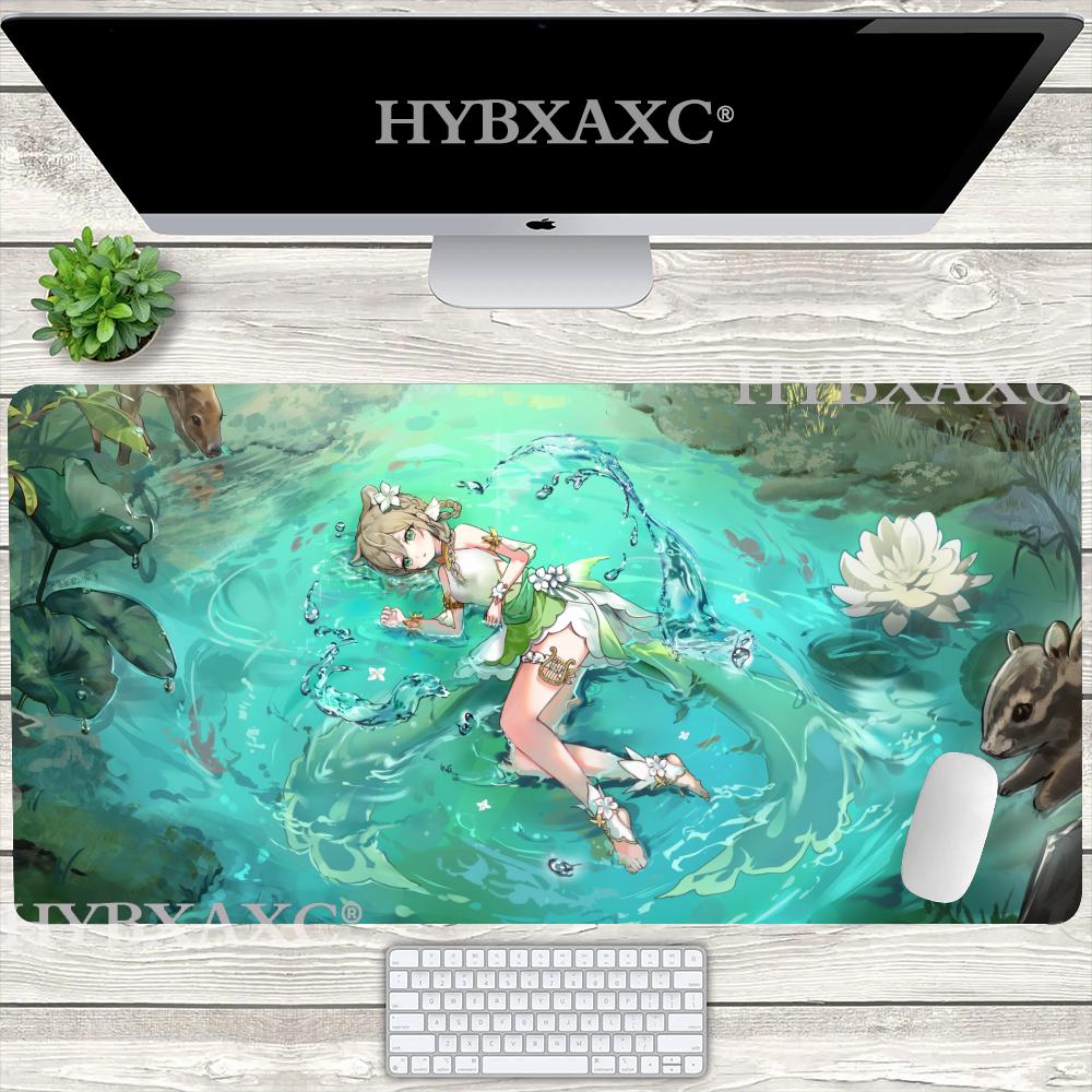 HYBXAXC Fantasy Forest Girl Mouse Pad Large Gaming Desk Mat Colorful Nonslip Rubber Mousepad