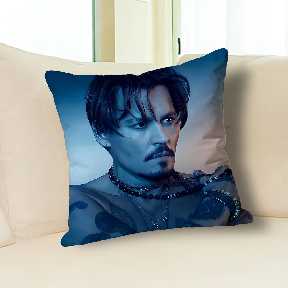 Наволочки для подушек с изображением актера J-Johnny D-Depp для спальни, гостиной, дивана, домашнего декора, полиэстеровая наволочка на молнии