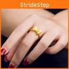 Adjustable Open Lovely Butterfly Knot Ring In Premium Gold Plated Brass For Womens Charm Sweet