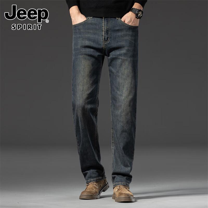 Джинсы JEEP SPIRIT мужские, свободные, прямого кроя, из эластичного денима