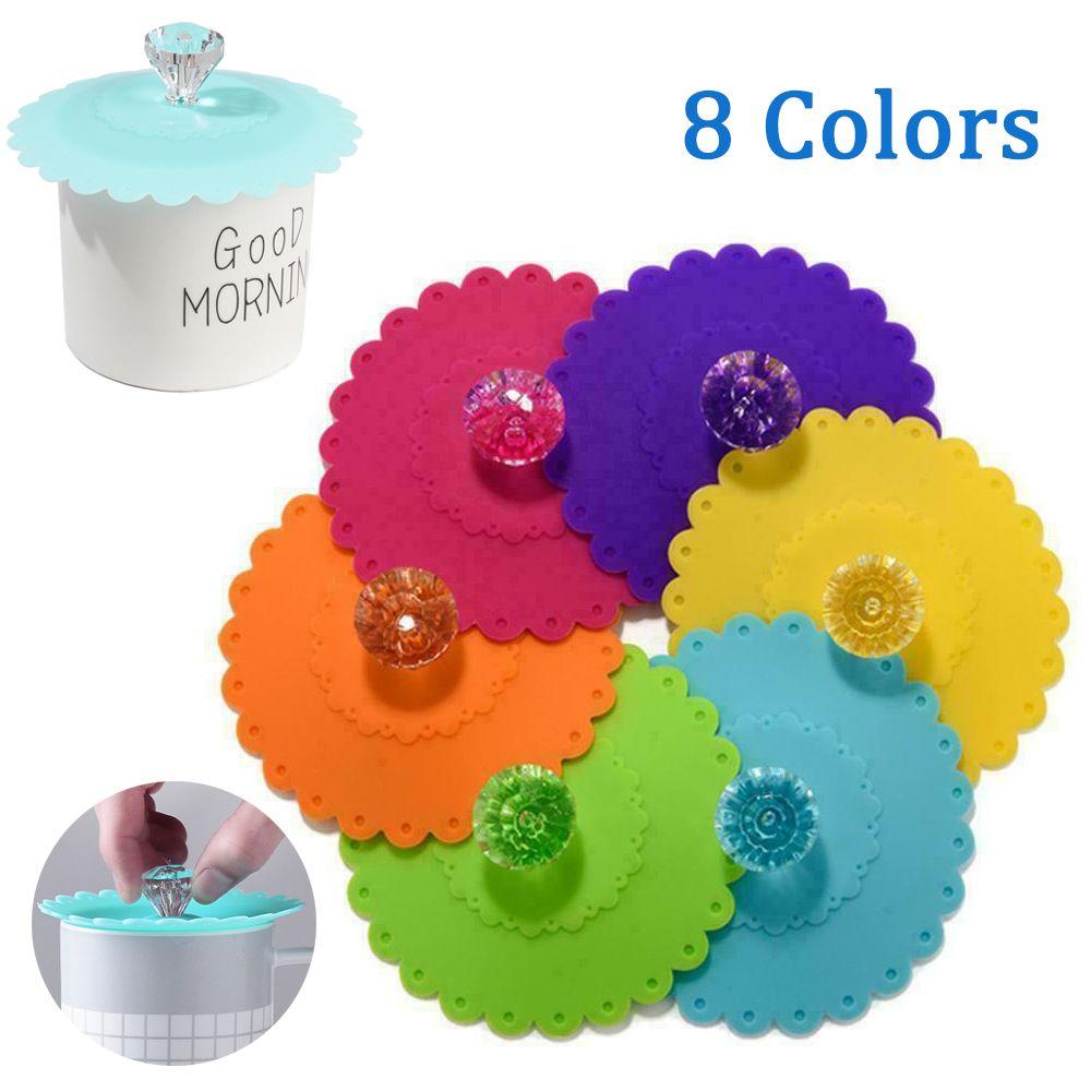 Non-toxic Heat Preservation Reusable Silicone Sealed Cover Cup Cover Suction Lid Anti-dust