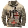 Мужской пуловер с капюшоном Толстовка с капюшоном Holy Knight с принтом Повседневная спортивная уличная одежда Дизайнерская осенняя одежда Одежда Толстовки для мужчин