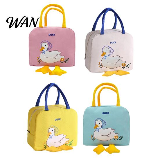 Reusable Food Container for Picnic Yellow Duck Insulated Lunch Bag, Durable Waterproof Oxford Cloth Thermal Everyday Essentials Outdoors Tote,