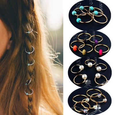 5 шт. / Пакет DIY коса бусины для волос дреды бусины кольца для наращивания волос