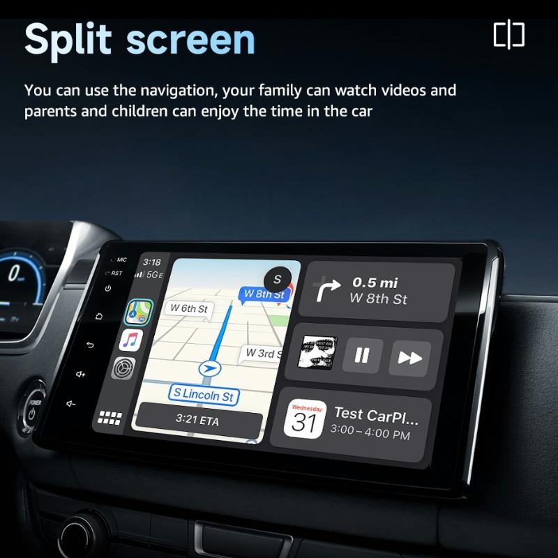 2 In1 Wireless CarPlay Android Auto Wireless Adapter Smart Mini AI Box WiFi Fast Connect for Toyota Nissan Ford Chevrolet Suzuki Plug and Play