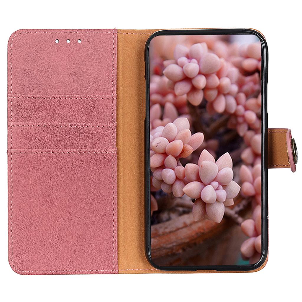 KHAZNEH For Motorola Moto E14 4G/G04 4G/G04s 4G/G24 4G Phone Case Leather Wallet Cowhide Texture Cover