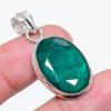 Натуральный Изумруд(Смоделированный) Подвеска из стерлингового серебра 925 пробы 1,54" F1M74