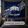 Custom Name Text Tapestry,Dallas Cowboys Decorative Wall Hanging, Background Tapestry For Home Bedroom