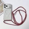 Crossbody Lanyard Clear Magnetic Phone Case for IPhone 17 Air 16 15 Plus 14 13 12 11 Pro Max for Magsafe Acrylic Hard Back Cover