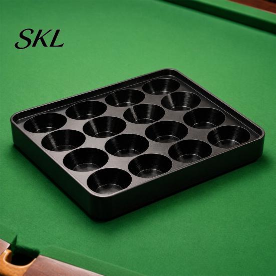 Heavy Duty Pool Ball Tray Billiard for 16 Balls, 3D Printed Anti-roll Holder, Snooker Carrying Storage Tray, Table Accessories