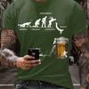 Summer Beer Men's T-Shirts 3d Print Funny Tees Polyester Breathable Short Sleeve Loose Tops Tees Oversized T Shirt Male Clothing
