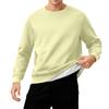 Men's Round Neck Fleece-Lined Thick Solid Color Sweatshirt