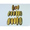 318Cts. Natural Tiger Eye Oval Cabochon Loose Gemstone 14Pcs Lot 28-42 MM C-719