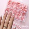 360PCS/Box French Almond False Nail Press On Nails Nude Pink Full Cover Artificial Wearable Fake Nails Tips Manicure Tools