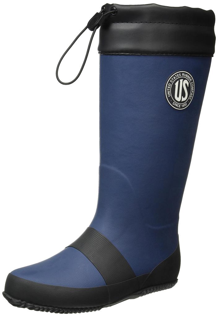 Okamoto RM-4302 Roll-Up Packable Rain Boots Work Boots with Storage Bag for Outdoor Festival and Gardening Unisex Blue 25.0 cm 2E
