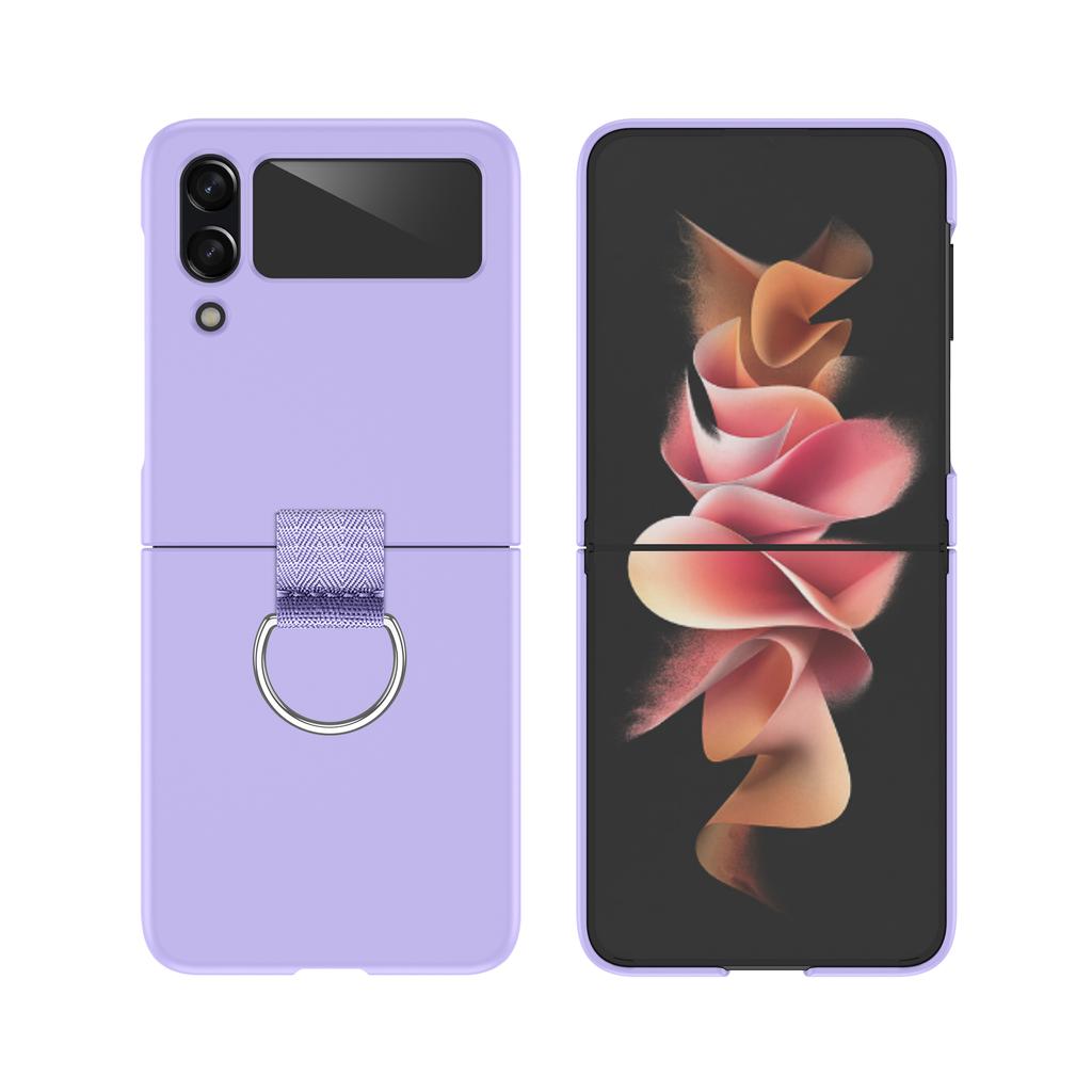 Легкий тонкий защитный чехол с защитой от царапин для Samsung Galaxy Z Flip 4 5g Flip4 Flip3 Flip 3 с кольцевым держателем, складной чехол
