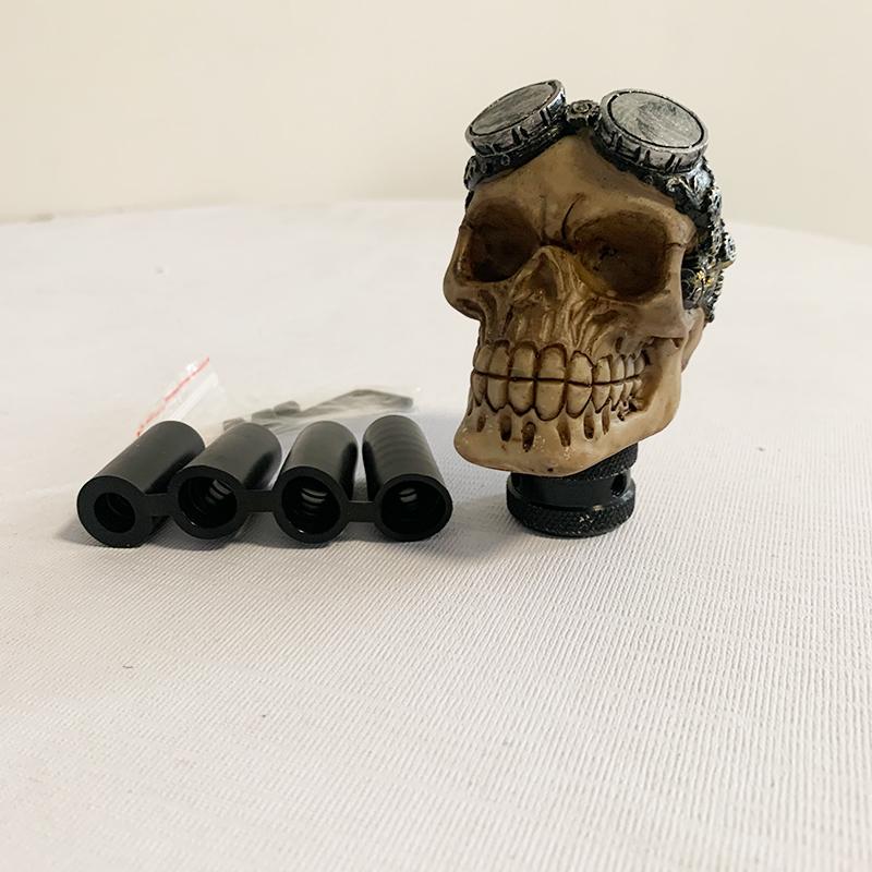 Ghost Skull Shape Head Manual Gearbox Shift Knob Big Teeth Manual Gear Stick Shifter Lever Knob for Car