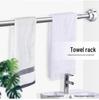 Stainless Steel Telescopic Shower Curtain Rod with No-Drill Support