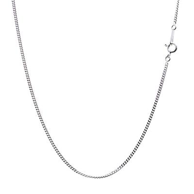 [Sears] Серебряная цепочка 925 пробы, кубинское плетение (двусторонний рез), Ширина 1,7 мм, длина 55 см, scd50-55