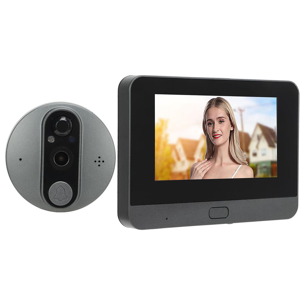 4.3-дюймовый глазок с цветным экраном 1080P 120 градусов, широкоугольный видеодомофон с двухсторонней аудиосвязью