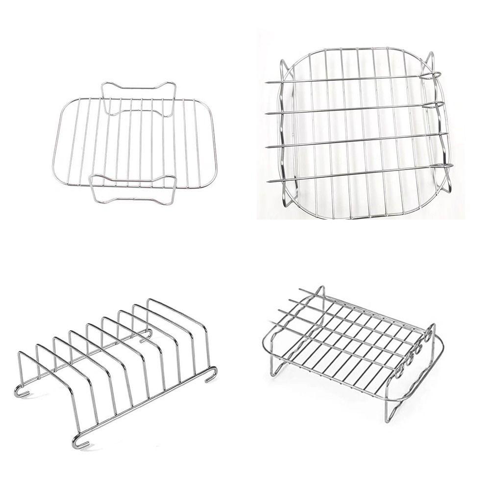 DIY Bakeware Airfryer Rack Silver Versatile Roasting Rack New Air Fryer Holder Kitchen Supplies