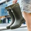 Men's and Women's Rain Boots Outdoor Leisure Simple Restraint Mouth Shoes Waterproof Non-slip Rain Boots Rainy Day Work Boots