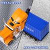 AIUAZA Truck Degradable Cargo Container Children Truck Toy Alloy Semi Boys Trailer Toy 1/65 Модель, Модель, Модель, Грузовик, Грузовик,